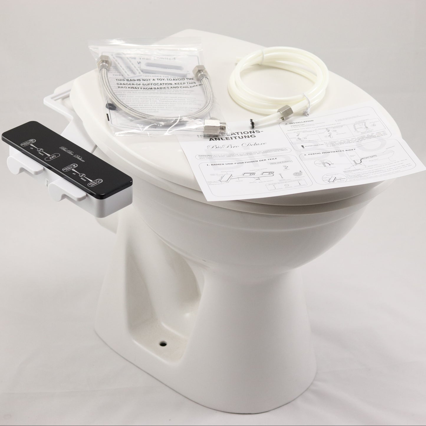 BisBro Deluxe Slim Bidet 2072 - Dusch-WC Ultraflach mit Kaltwasser