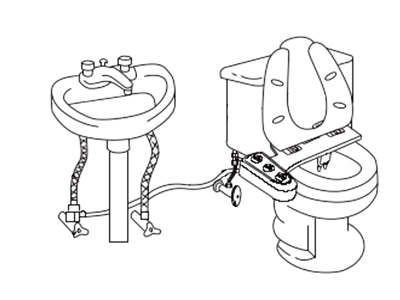 BisBro Deluxe Comfort Bidet - Dusch-WC mit Warmwasser